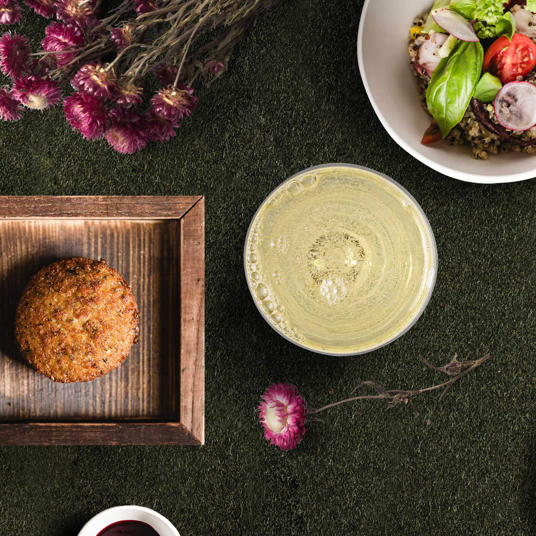 Frittierter Pressknödel und Bulgur - OLM Nature Escape