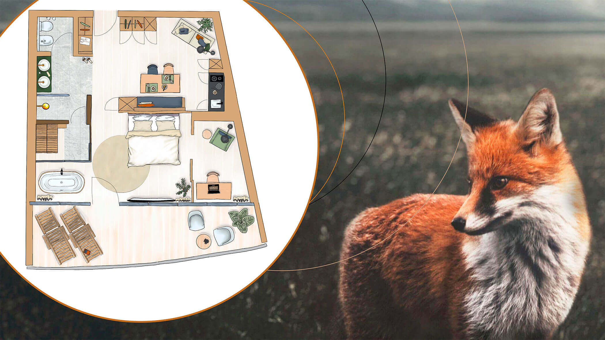 Sketch Eco-ApartSuite L - OLM Nature Escape