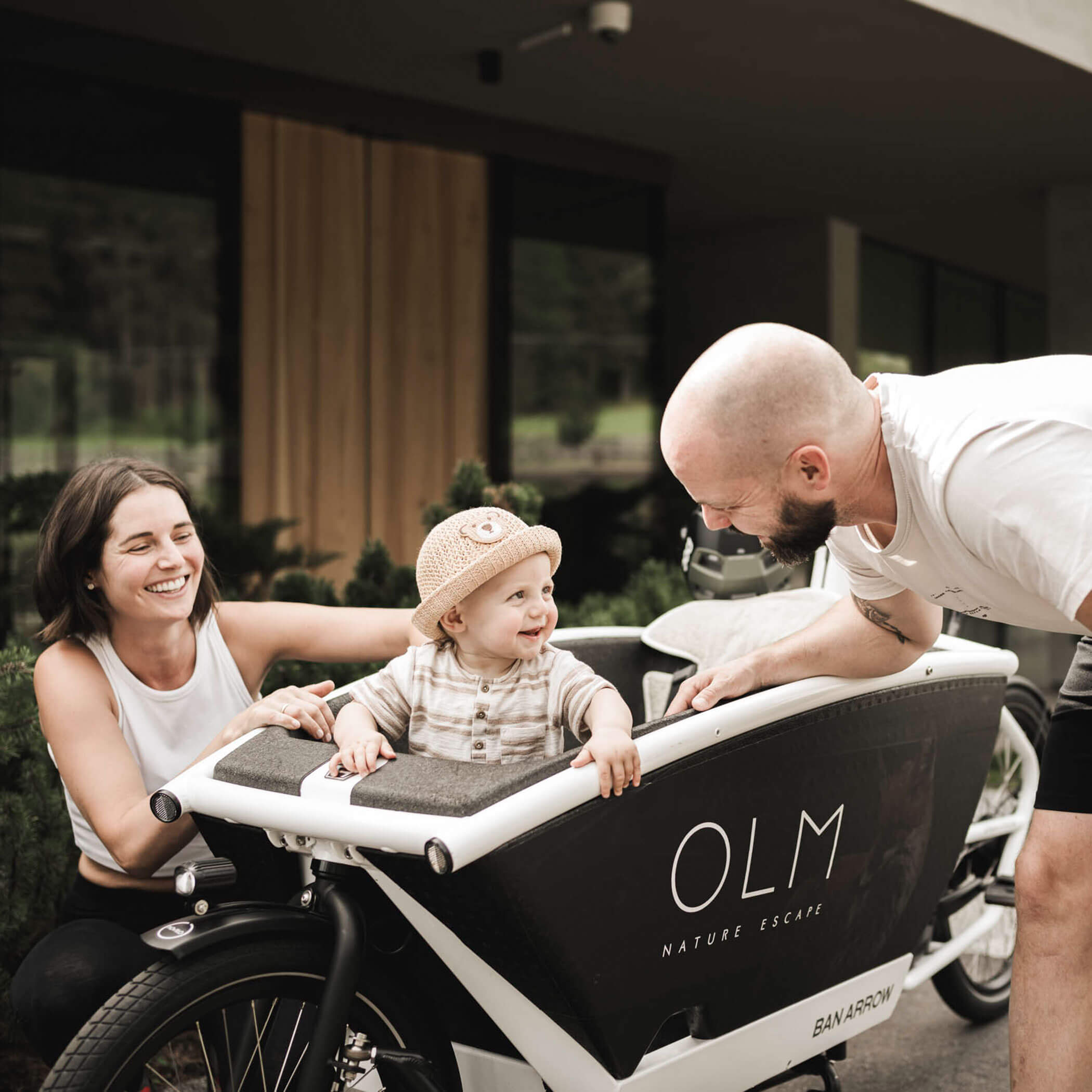 Familie mit dem Fahrrad